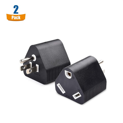 Cable Matters 2-Pack 15 Amp to 3 Prong 30 Amp RV Adapter, 15 AMP RV Plug (NEMA 5-15P to TT-30R)
