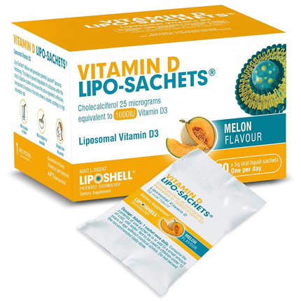 Lipo-Sachets Liposomal Vitamin D3-1000IU Per Servi