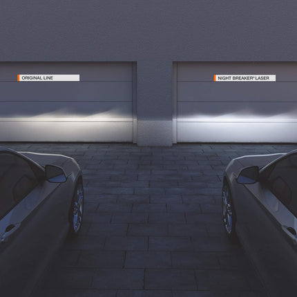 OSRAM NIGHT BREAKER LASER H7, 150% more brightness, halogen headlight lamp, 64210NL-2HB, 12V, Hanging folding box (2 lamps), white
