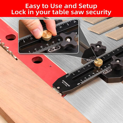GOINGMAKE Thin Rip Jig Table Saw Jig Guide for Making Repetitive Narrow Thin Strip Cuts Woodworking Tools Fast Thin Ripping Guide for Table Saw Band Saw Router Table Fits for 3/8" x 3/4" T Slot