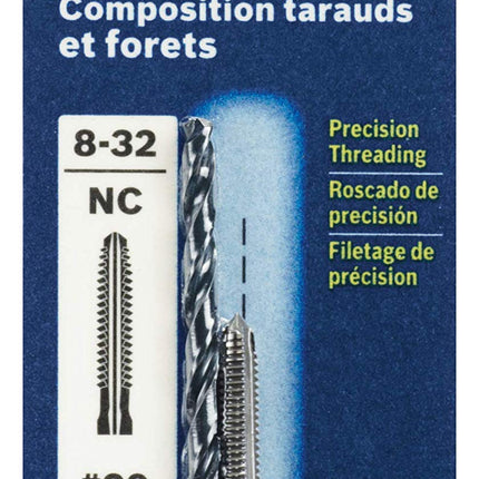 BOSCH BDT832 8-32 Plug Tap and No. 29 Drill Bit Combo Set