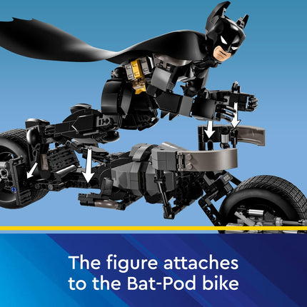 LEGO DC Batman Figurine à construire et moto Bat-Pod - Jouets de construction - Figurine articulée Batman du film The Dark Knight pour garçons et filles, dès 12 ans - Idées cadeaux super-héros pour enfants - 76273