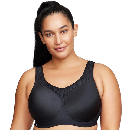 Glamorise High Impact Wonderwire Sports Underwire Bra 9066 (Women's & Women's Plus) Black