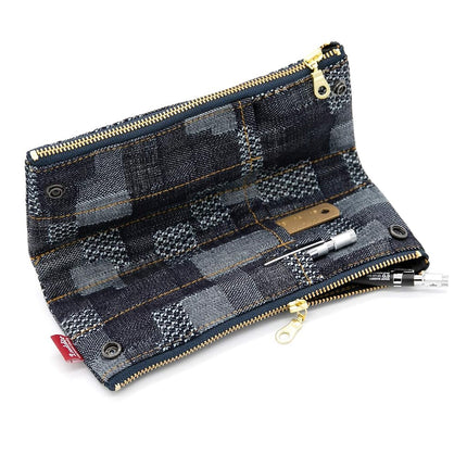 Ludite LDD-BNPN-101 Bendy Pen Case, Denim Patchwork
