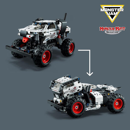 LEGO Technic Monster Jam Monster Mutt Dalmatian 42150, Truck Toy for Kids, Boys and Girls Ages 7 Plus, 2in1 Pull Back Racing Toys, Birthday Gift Idea, Multicolor