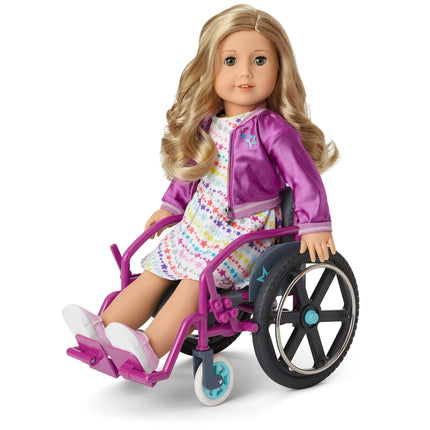 American Girl 18-inch Doll Ultralight Working Wheelchair with Padded Seat and Fabric Bag, for Ages 6+