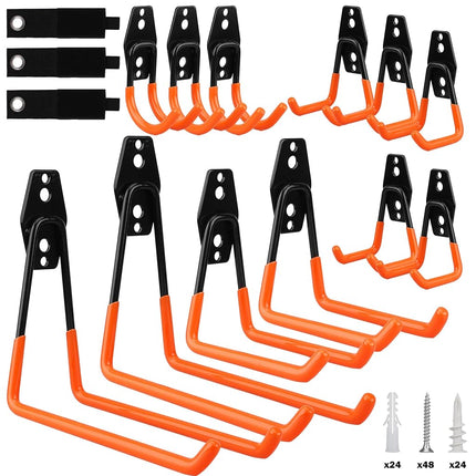 Garage Tool Storage Wall Hook Assortment Set: 15PC