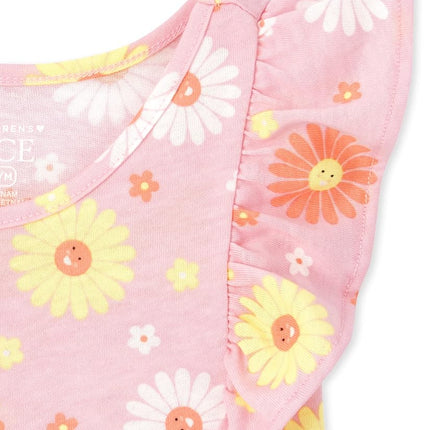 The Children's Place Baby Toddler Girls Tie Front Tank Top 2-Pack, Gum Drop, 4T