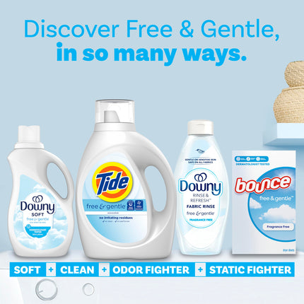 Detergente Líquido para Ropa Tide Free & Gentle, 80 cargas, 3.1 L (105 fl oz), Sin Aroma, Libre de Tintes y Perfumes