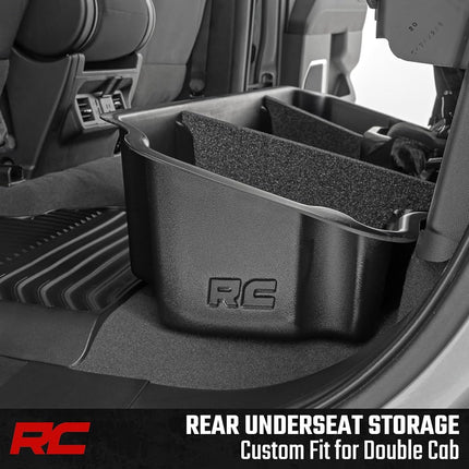 Almacenamiento debajo del asiento Rough Country para 19-24 1500 | 20-24 2500HD/3500HD - RC09061