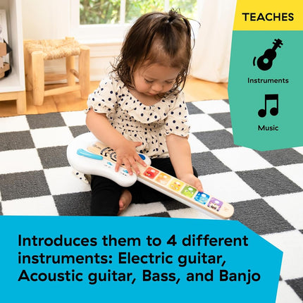 Baby Einstein Strum Along Songs Magic Touch Wooden Musical Light Up Toy Guitar with Whammy Bar, Age 6 Months+