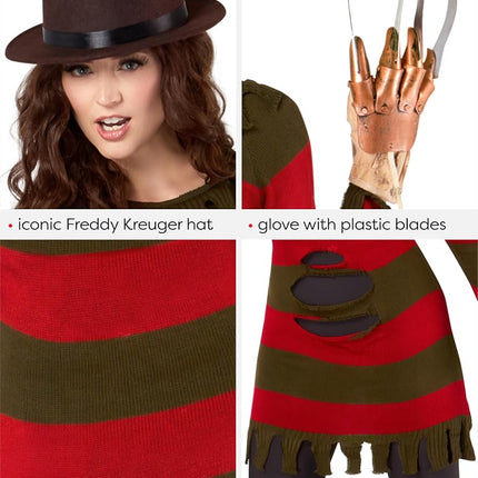 'Miss Krueger' Secret Wishes Costume for Adults - Nightmare on Elm St - Extra Small