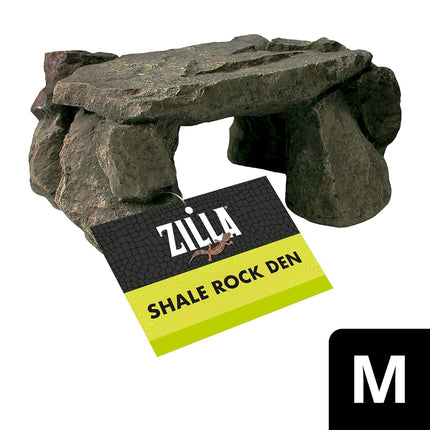 Zilla Pet Reptile Terrarium Shale Rock Den Décor, Basking Rock and Hide for Bearded Dragons and Other Reptiles, Medium