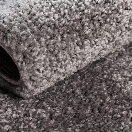 Unique Loom Solo Collection Plush Casual Gray Area Rug (3' x 5')