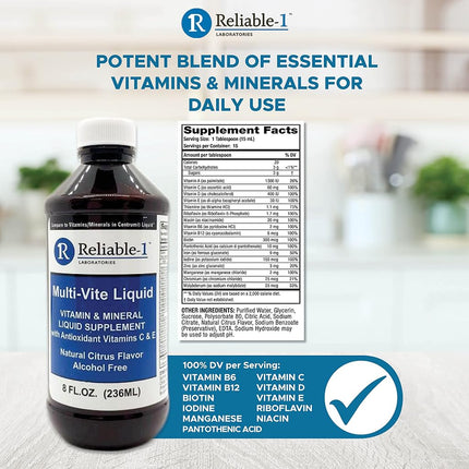 Reliable-1 Laboratories Multi-Vite Liquid Alcohol Free (8 FL.OZ.)