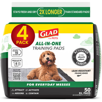 Glad for Pets JUMBO-SIZE Charcoal Puppy Pads | Bla