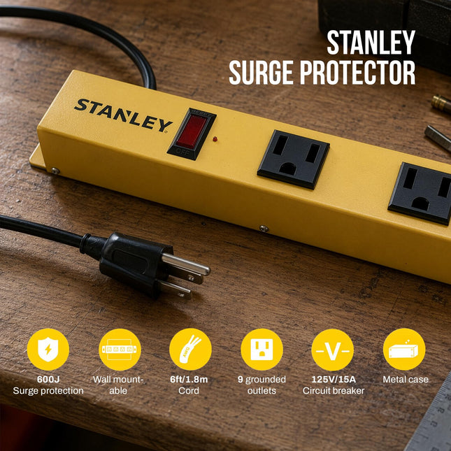 Stanley 31615 Pro9 Metal Power Bar, Black/Yellow, 1-Pack by Stanley