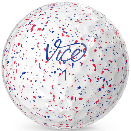 Vice Pro Golf Balls (2025 Model) (Red/Blue Drip)