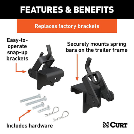 CURT 17208 Replacement Weight Distribution Hitch Hookup Brackets