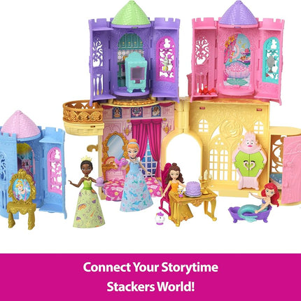 Mattel Disney Princess Tower Surprise Small Dolls & Accessories, Stacking Playsets with 4 Surprises & Friend from Disney Movies (Styles May Vary)