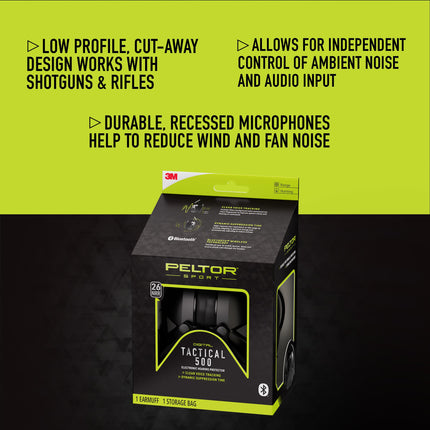 3M - Peltor Sport Tactical 500 Electronic Hearing Protector, Wireless #TAC500-OTH