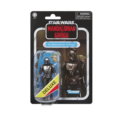Star Wars The Vintage Collection The Mandalorian & Grogu, The Mandalorian & Grogu Deluxe 9.5-cm Collectible Action Figure