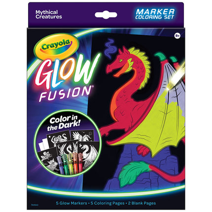 Crayola Glow Fusion Marker Coloring Set-Mythical Creatures 747491
