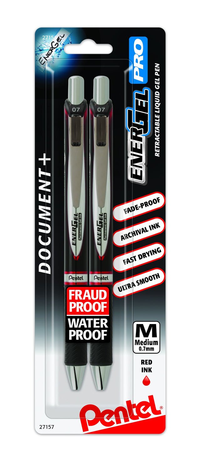Pentel EnerGel PRO Permanent Gel Pen, Medium Line,