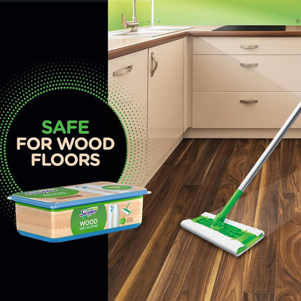 Paños húmedos Swiffer Sweeper para trapear pisos de madera, 20 unidades