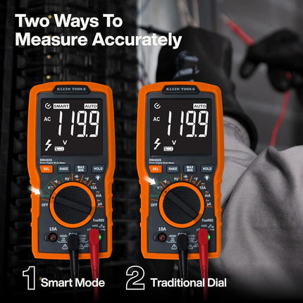 Klein Tools MM460S Smart Digital Multimeter, 600V AC/DC Auto-Ranging TRMS, Voltage Tester, Backlit Display, Hands-Free Operation, Professional Electrical Tester