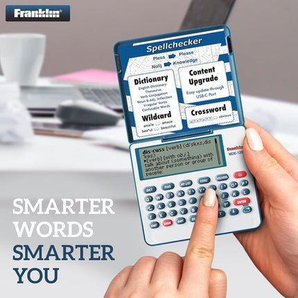 Franklin MDE-1200 Electronic Dictionary and Thesaurus - English Dictionary, Synonyms, Spell Checker, Word Games, Grammar Tools, Digital Dictionary, Portable Device with