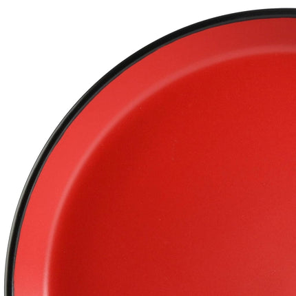 Gibson Soho Lounge Sofia Coupe Stoneware Dinnerware Set, Service for 4 (12pcs), Matte Red