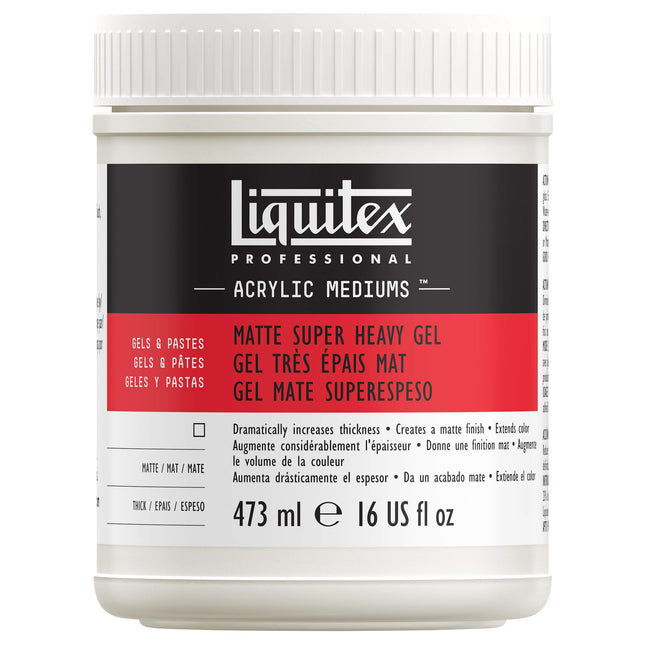 Liquitex Matte Super Heavy Gel Medium, 16-Ounce