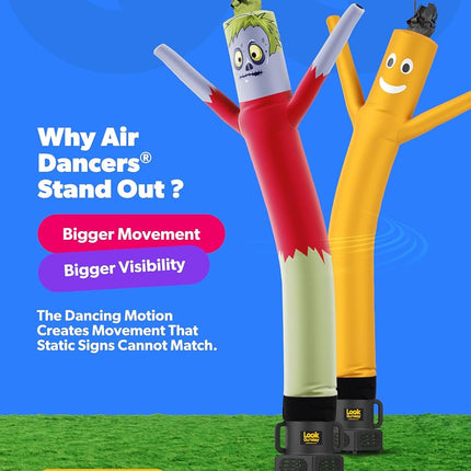 LookOurWay Monster Halloween Themed 6-Feet Tall Air Dancers Inflatable Tube Man Complete Set with Blower