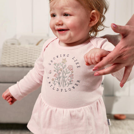 Paquete de 6 mamelucos de manga larga para bebé niña Gerber, Wildflower, 12 meses