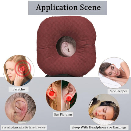 Wuronsa Ear Piercing Pillow with Hole for Cartilage Piercings, CNH Support
