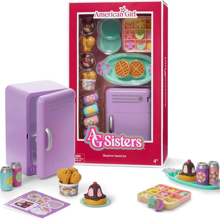 American Girl, AG Sisters Sleepover Snacks Set, Doll Playset, for 14.5-inch Dolls, 17 pcs, for Ages 4+