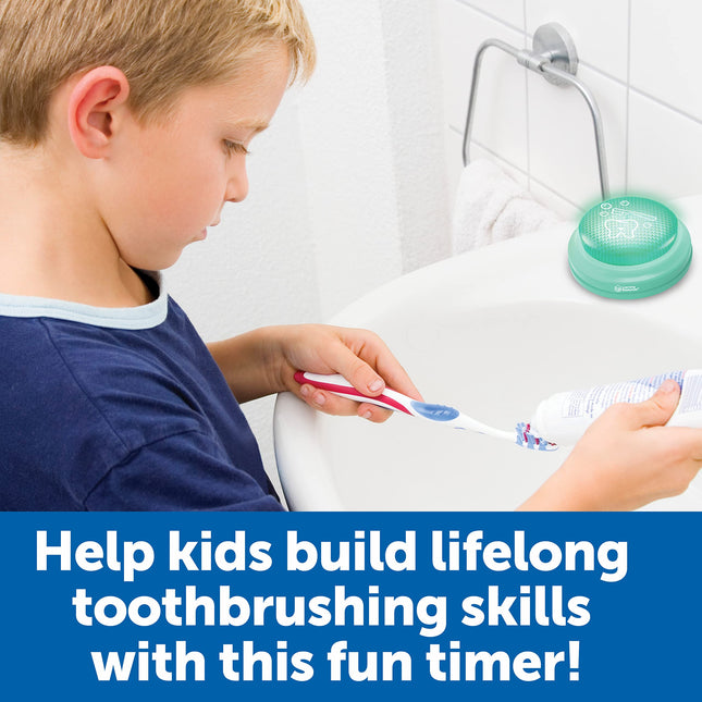 Learning Resources 2-Minute Toothbrushing Timer - Age 3+ Helps Kids Dental Health, Toddler Timer for Bathroom, Multicolor