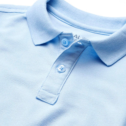 Nautica Boys' Little Boys' Uniform Short Sleeve Pique Polo, Light Blue, Medium/5