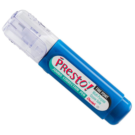 Pentel Presto! Jumbo Correction Pen, Fine Point, Metal Tip, Box of 12 (ZL31-W)