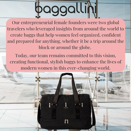 Baggallini Multizip Convertible Duffel, Black, One Size