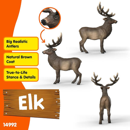 Schleich Wild Life - Elk Toy Figurine - Kids Ages 3+ | 14992