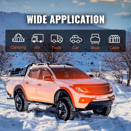 VEVOR 8 KW Diesel Air Heater, Bluetooth App Control All-on-one Diesel Heater with Automatic Altitude Adjustment, Remote Control and LCD, Portable Parking Heater for RV Trailer Camper Van Boat