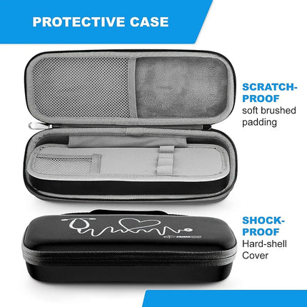 Primacare KB-9397-BK Stethoscope Case, SUPPLIES INCLUDED, Black with Multiple Compartments, Portable and Lightweight First Aid Kit Bag with Vital Medical Supplies, Nursing Accessories for Nurses