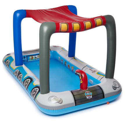 SwimWays Paw Patrol Deluxe Inflatable Pool, Above Ground Pool with Canopy and Fast Inflation for Kids Aged 3 & Up