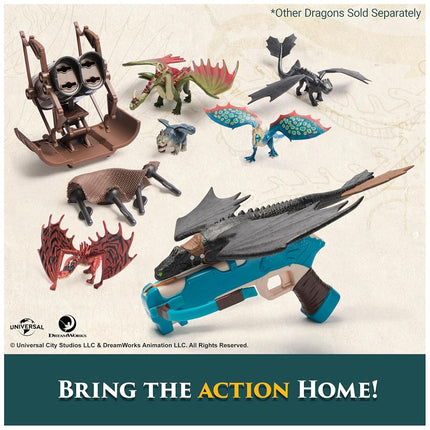 Dreamworks Dragons How to Train Your Dragon, 5-Pack Dragon Catcher Set with Hiccup’s Mangler Net Launcher, Kids Toys for Boys & Girls Ages 4 and up