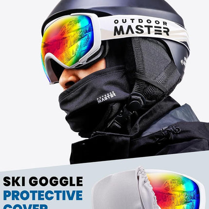 OutdoorMaster Ski Goggles with Cover Snowboard Snow Goggles OTG Anti-Fog for Men Women, Vlt 21.24%