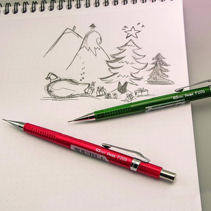 Pentel Sharp Automatic Pencil, 0.5mm, Burgundy Barrel, Box of 12 (P205B)
