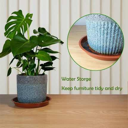 TNTIWQ 6 Pack 12 Inch Round Plant Saucers for Less 10 Inch Pot Indoors Outdoors Plant Trays for Pots Planter Saucer Plastic Drip Tray Planter Water Tray(Clear, 11.8"(6pcs))