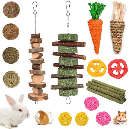 Grddaef Bunny Chew Toys for Teeth, Natural Rabbit 